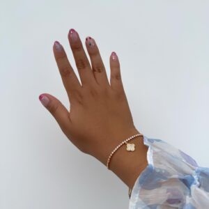 PULSERA EN RODIO DORADO CON CIRCONES