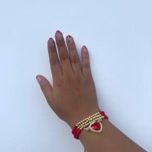 PULSERA TEJIDA CON DEJE EN RODIO